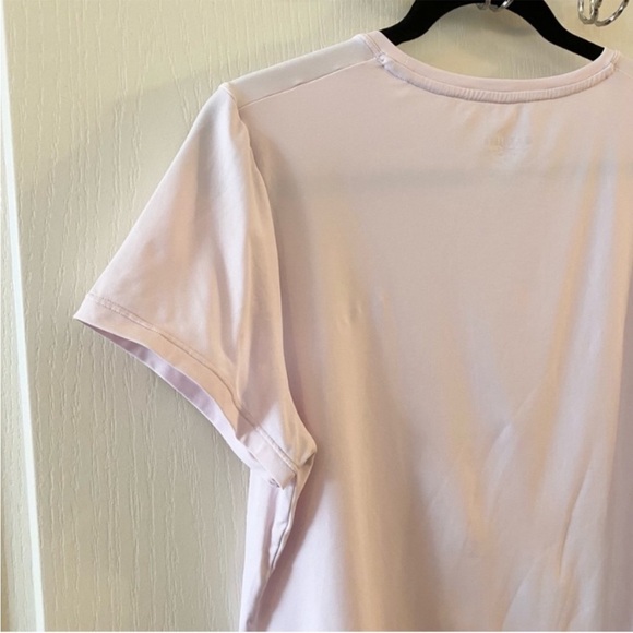 ATHLETA TOP, Size LP, Light Pink Cadence Short Sleeve Athleisure Tee, Excellent. - Picture 8 of 11